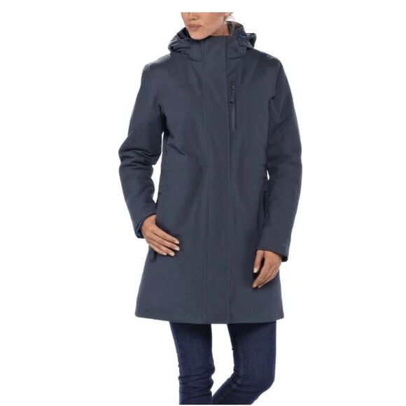 Patagonia Stormdrift 3-in-1 Parka Charcoal Teal Smolder Blue Women's Medium - Picture 2 of 16